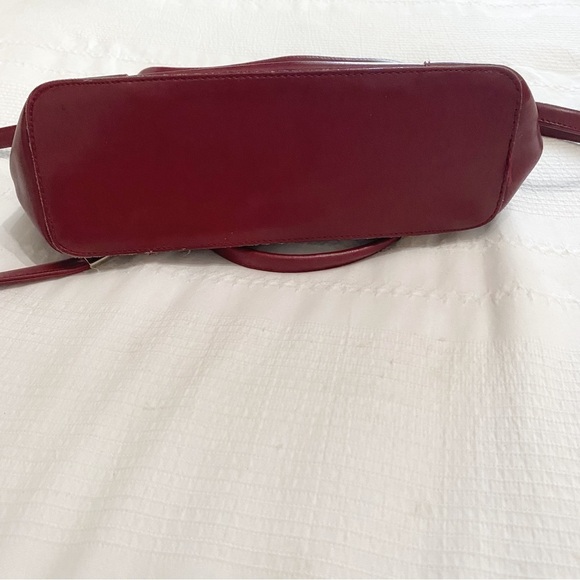 LANCASTER RED LEATHER BACKPACK SHOULDER BAG - OS - Picture 10 of 11